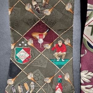 Tabasco Brand Necktie with Red and Blue Accents